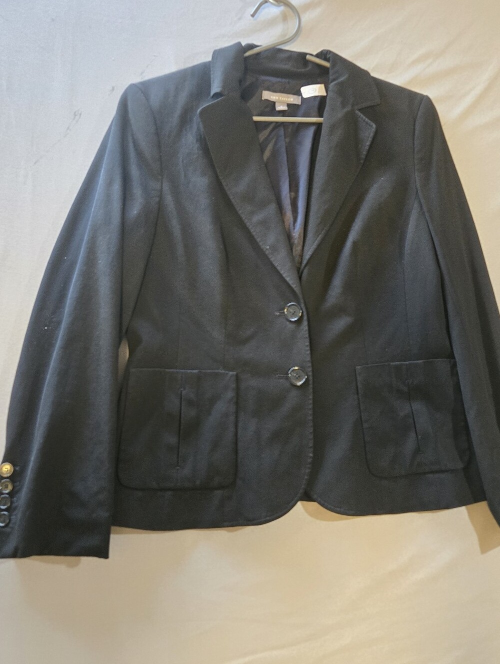 Ann Taylor Black Women's Two-Button Tailored Blazer